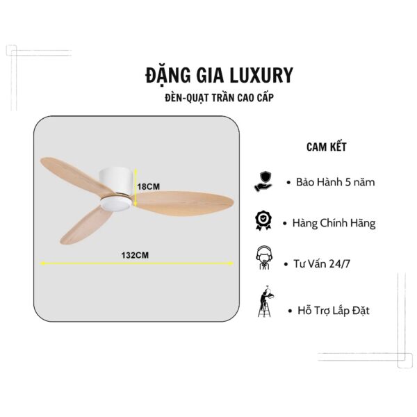 Quạt Trần Mini 3 Cánh