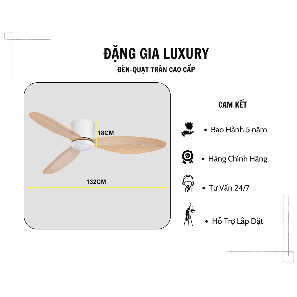 Quạt Trần Mini 3 Cánh