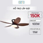 Quạt Trần Phòng Ngủ 5 Cánh ESU – Đỉnh Cao Làm Mát & Chiếu Sáng Hiện Đại